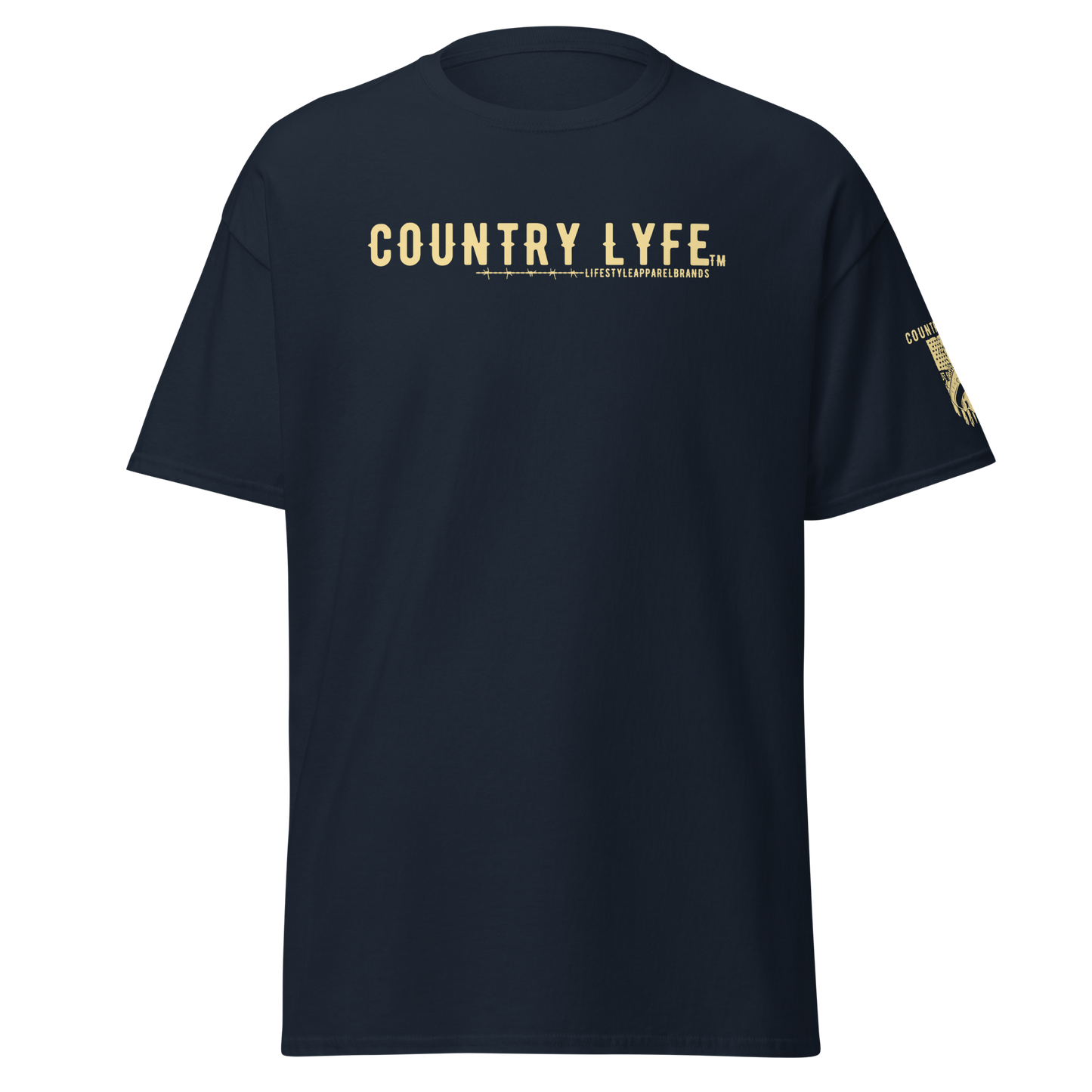 Country Lyfe T-Shirt Print on front & left sleeve - Gildan Classic 5000