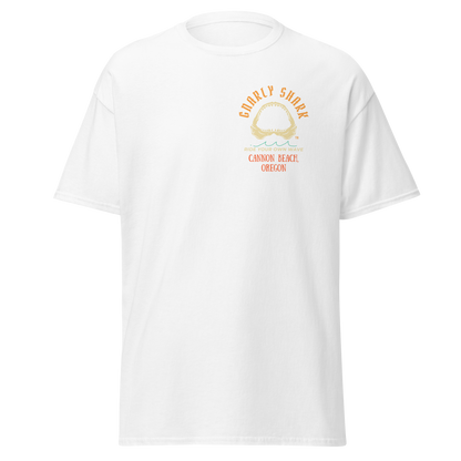 Gnarly Shark Cannon Beach Oregon T-Shirt - Front / Back - Gildan classic 5000