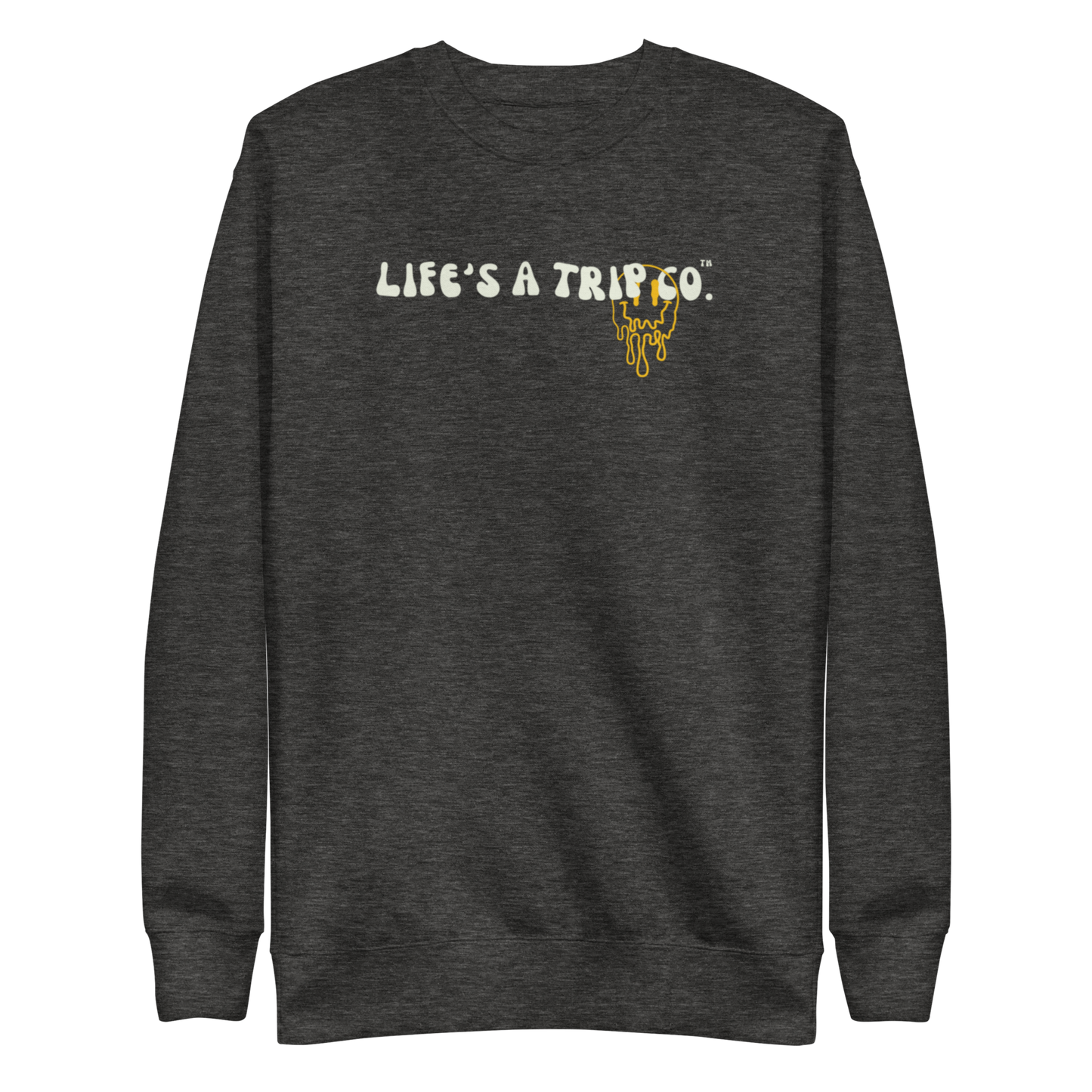 Life's a Trip Co.™ Premium Sweatshirt | Cotton Heritage M2480 front/back