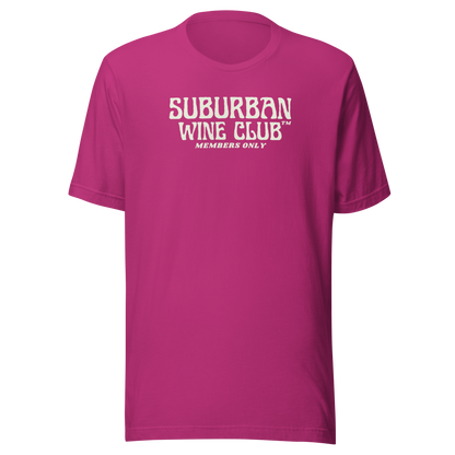 Suburban WIne Club™ T-Shirt | Bella + Canvas 3001 Front
