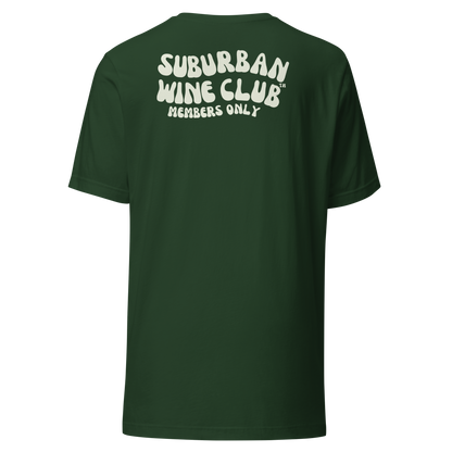 Suburban WIne Club™ T-Shirt | Bella + Canvas 3001 front/back