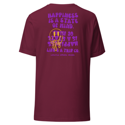 Life's a Trip Co.™ Happiness is a State of Mind T-Shirt Bella + Canvas Front/Back