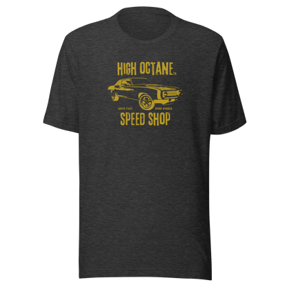 High Octane Speed Shop Camaro T-Shirt - Bella + Canvas