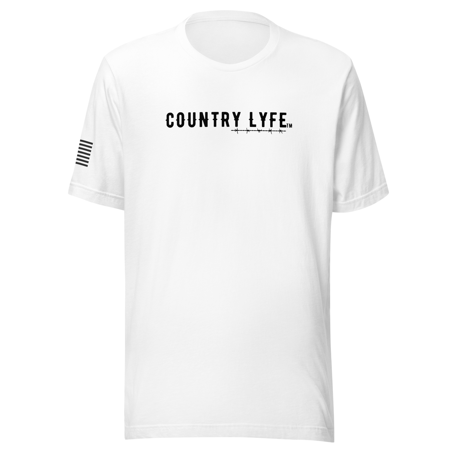 Country Lyfe T-Shirt - American Flag right shoulder - Bella + Canvas